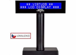 Virtuos LCD zákaznický displej Virtuos FL-2026MB 2x20, USB, černý