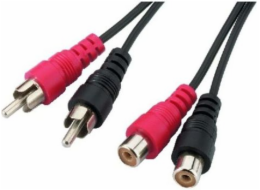 RCA (Cinch) x2 - RCA (Cinch) x2 kabel 3m černý (KPO2661)