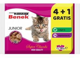 SUPER BENEK Junior - wet cat food - 5 x 100g