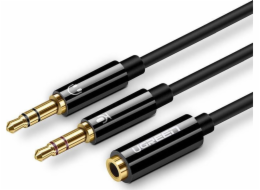 Ugreen Jack 3,5 mm - Jack 3,5 mm x2 kabel 0,2 m černý (ugreen_20210402113805)