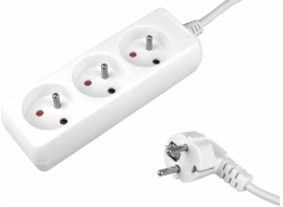 Plastrol Prodlužovací kabel 3-zásuvka w/u 10A 5m /OMY 3x1/ bílý PS-370 - W-97476