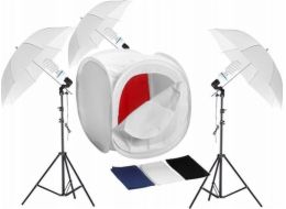 Sada Massa Studio Set Fotografování bez stínu 1800w + deštníky / stan 80cm