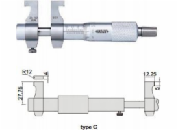 Velikost MIKROMETR 75-100 INT. DOKONČIT TYP-C