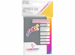 Gamegenic : japonské rukávy velikosti Prime (62x89 mm) 60 kusů, šedá