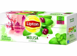 Lipton LIPTON čaj, 20 sáčků, bylinný s meduňkou a třešní