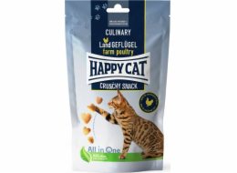 Happy Cat Crunchy Snack farmářská drůbež, pochoutka, pro kočky, kuřecí maso a mrkev, 70g