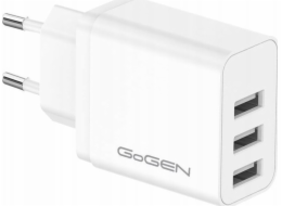 Nabíječka GoGEN Síťová nabíječka. 3x USB 15,5W 3,1A GoGEN - ACH301W