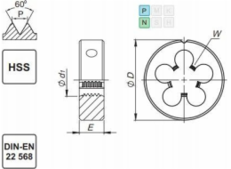 Fanar DIE M42 DIN-22568 (6g) HSS 800