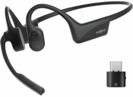 SHOKZ OpenComm2 UC Wireless Bluetooth Bone Conduction Videokonferenční sluchátka s USB-A adaptérem | Doba hovoru 16 h 29 m bezdrátový dosah 1 h Doba nabíjení | Obsahuje Boom Mic a Dong s potlačením hl