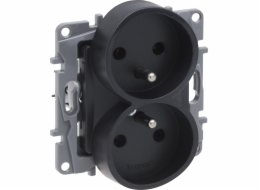 Legrand Niloe Selection Socket 2 x 2p+z pro více rámečků (bez krytu, šroubovacích svorek) antracit 762235