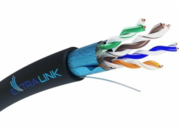 Extralink CAT5E FTP (F/UTP) V2 externí | Síťový kabel s kroucenou dvojlinkou | 100 mil