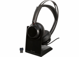 Poly Voyager Focus 2 UC USB-A with charging station on-ear