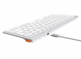 A4tech FBX51C, bezdrátová kancelářská klávesnice,BT/2,4 Ghz USB, CZ, bílá