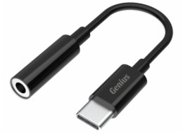 GENIUS ACC-C100 redukce z 3,5mm audio jack na USB-C, černá