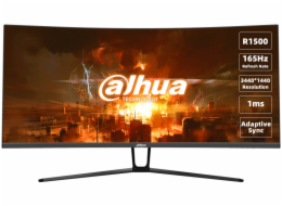 DAHUA 34" LED LM34-E330C/ herní/ VA panel/ 3440x1440 (UW-QHD)/ 3000:1/ 1ms/ 350 cd/m2/ DP/ HDMI/ VESA 75x75/ černý