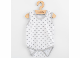 Kojenecké body bez rukávů New Baby Classic II hvězdičky šedé kluk Vel.86 (12-18m)