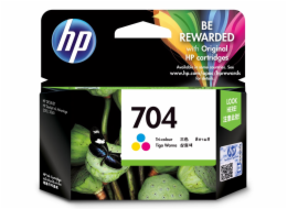 HP 704 Tri-color Original Ink Advantage Cartridge inkoustová náplň 1 kusů Originální Azurová, Purpurová, Žlutá