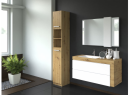 Topeshop MARBELA ARTISAN bathroom storage cabinet Oak