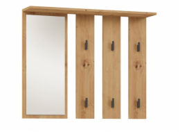 Hanger + mirror PARMA 100x15x.81.5 cm artisan oak