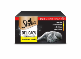 SHEBA Delicacy drůbeží příchutě v želé - vlhké krmivo pro kočky - 80x 85 g