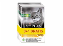 PURINA Pro Plan Sterilized Chicken - mokré krmivo pro kočky - 85g 3+1