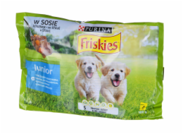 FRISKIES Junior Chicken with Carrots - mokré krmivo pro psy - 4x100g