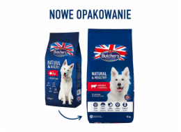 BUTCHER S Natural&Healthy s hovězím masem - suché krmivo pro psy - 15 kg