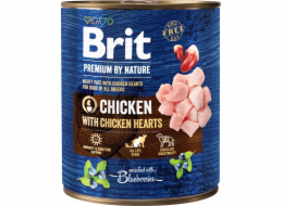 Brit Premium by Nature Chicken with Hearts 800g konzerva pro psy