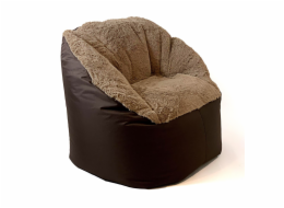 Sako sáčkový pouffe Nadýchané cappuccino XXL 140 x 90 cm