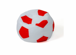 Sako taška pouf Ball bílo-červená L 80 cm
