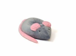 Sako taška pouffe Mouse šedorůžová L 110 x 80 cm