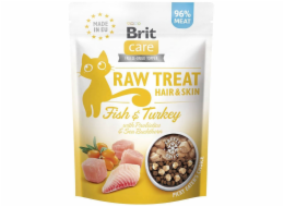 BRIT Care Raw Treat Hair&Skin fish with krůta - kočičí pamlsky - 40g