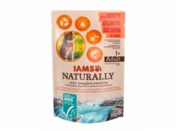 IAMS Naturally Adult s lososem ze severního Atlantiku v omáčce - mokré krmivo pro kočky - 85 g