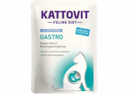 KATTOVIT Feline Diet Gastro Duck with rice - mokré krmivo pro kočky - 85g