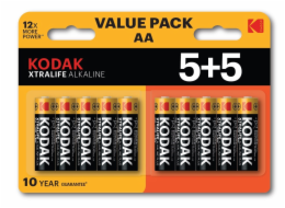 Kodak XTRALIFE Alkaline AA Battery 10 (5+5 pack)