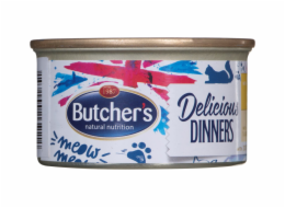 BUTCHER S Delicious Dinners Kuře s krůtím masem - mokré krmivo pro kočky - 85 g