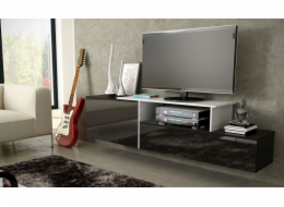 Cama TV skříňka SIGMA 3 180 černá/černý lesk + biały