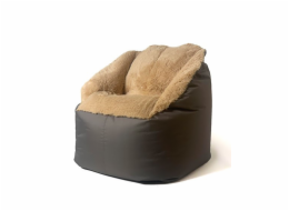 Sako taška pouf Fluffy brown XXL 140 x 90 cm