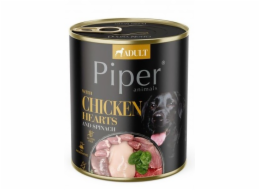 DOLINA NOTECI Piper Chicken hearts with spinach - Mokré krmivo pro psy - 800 g