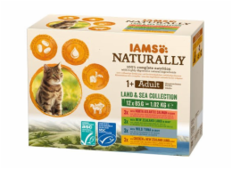 Kolekce IAMS Naturally Adult Land and Sea - mokré krmivo pro kočky - 12 x 85 g