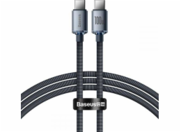Baseus Crystal Shine kabel USB-C na USB-C, 100W, 1,2 m (černý)
