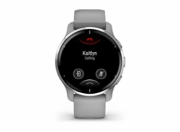 BAZAR - Garmin Venu 2 Plus, nerezová luneta Silver, pouzdro Gray, silikonový řemínek, EU - Po opravě (Bez příšlušenství)