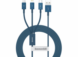 Kabel USB 3v1 Baseus Superior Series, USB na micro USB / USB-C / Lightning, 3,5 A, 1,5 m (modrý)