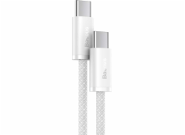 Kabel USB-C na USB-C Baseus, 100 W, 2 m (bílý)