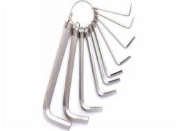Sady šestihranných klíčů 1,5-10 mm Deli Tools EDL3100 (stříbrné)