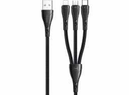 Kabel 3v1 USB na USB-C / Lightning / Micro USB, Mcdodo CA-6960, 1,2 m (černý)