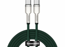 Kabel USB-C na USB-C Baseus Cafule, 100W, 2m (zelený)