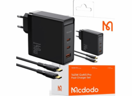 Nabíječka GaN 140W Mcdodo CH-2913, 2x USB-C, USB-A (černá)