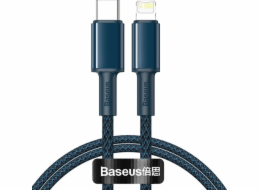 Baseus High Density Braided Cable Type-C to Lightning, PD, 20W, 1m (modrý)