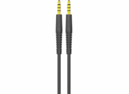 Kabel AUX mini jack 3,5 mm na mini jack 3,5 mm Budi, 1,2 m (černý)